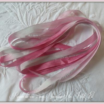 Rubans de soie naissance 7 mm un petit fil
