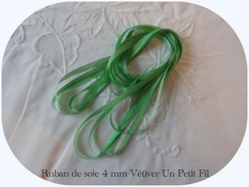 Rubans soie 4 mm vetiver un petit fil