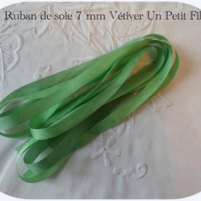 Rubans soie 7 mm vetiver un petit fil
