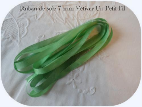 Rubans soie 7 mm vetiver un petit fil