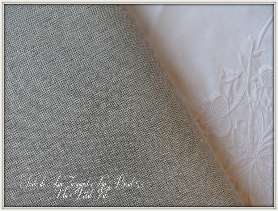 Toile de lin zweigart 53 lin brut un petit fil 1