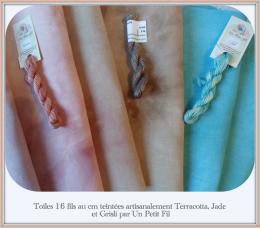 Toiles 16 fils teintees artisanalement un petit fil 2