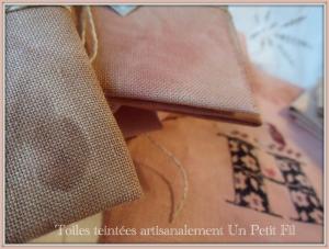 Toiles 16 fils teintees artisanalement un petit fil 3