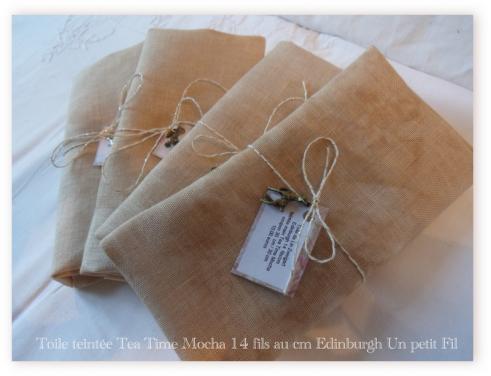 Toiles teintee main tea time mocha 14 fils 1