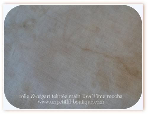 Toiles teintee main tea time mocha 16 et 18 fils 2