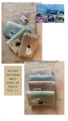 Toiles teintees main chez un petit fil