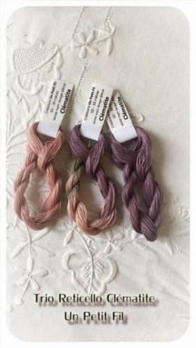 Trio reticello clematite un petit fil