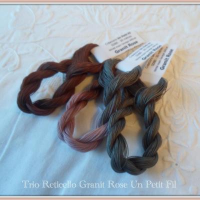 Trio reticello granit rose un petit fil