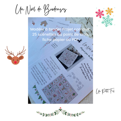 Un noel de brodeuses fiche papier ou pdf un petit fil